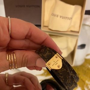 Louis Vuitton leather wrap bracelet